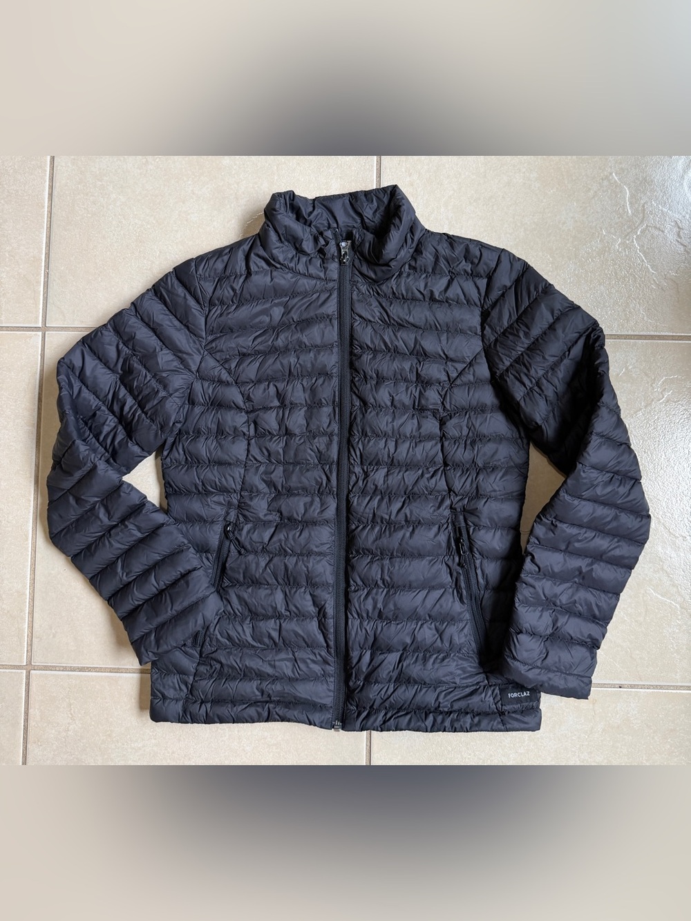 Decathlon Forclaz MT100 Women's Down Puffer Jacket Black Size S Ultralight